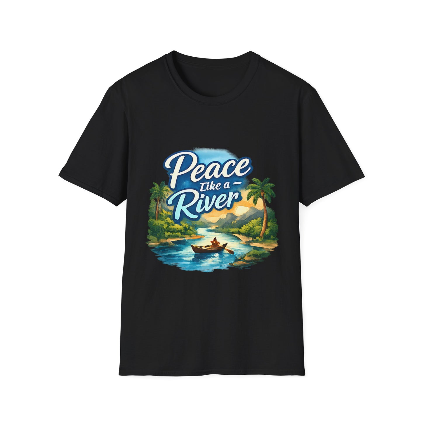 Peace Like a River T‑Shirt — Scenic River Prayer Tee