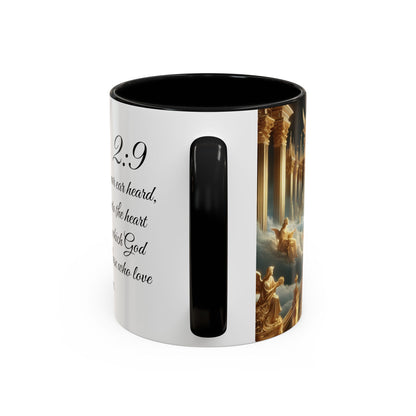 I Cor. 2:9 Heavenly Scripture Coffee Mug - 11oz & 15oz - Inspirational Design for Spiritual Moments