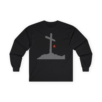 Faith-Inspired Long Sleeve Tee with Cross Design