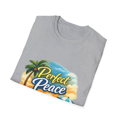 Perfect Peace Beach T-Shirt — Tropical Palm Sunset Graphic Tee