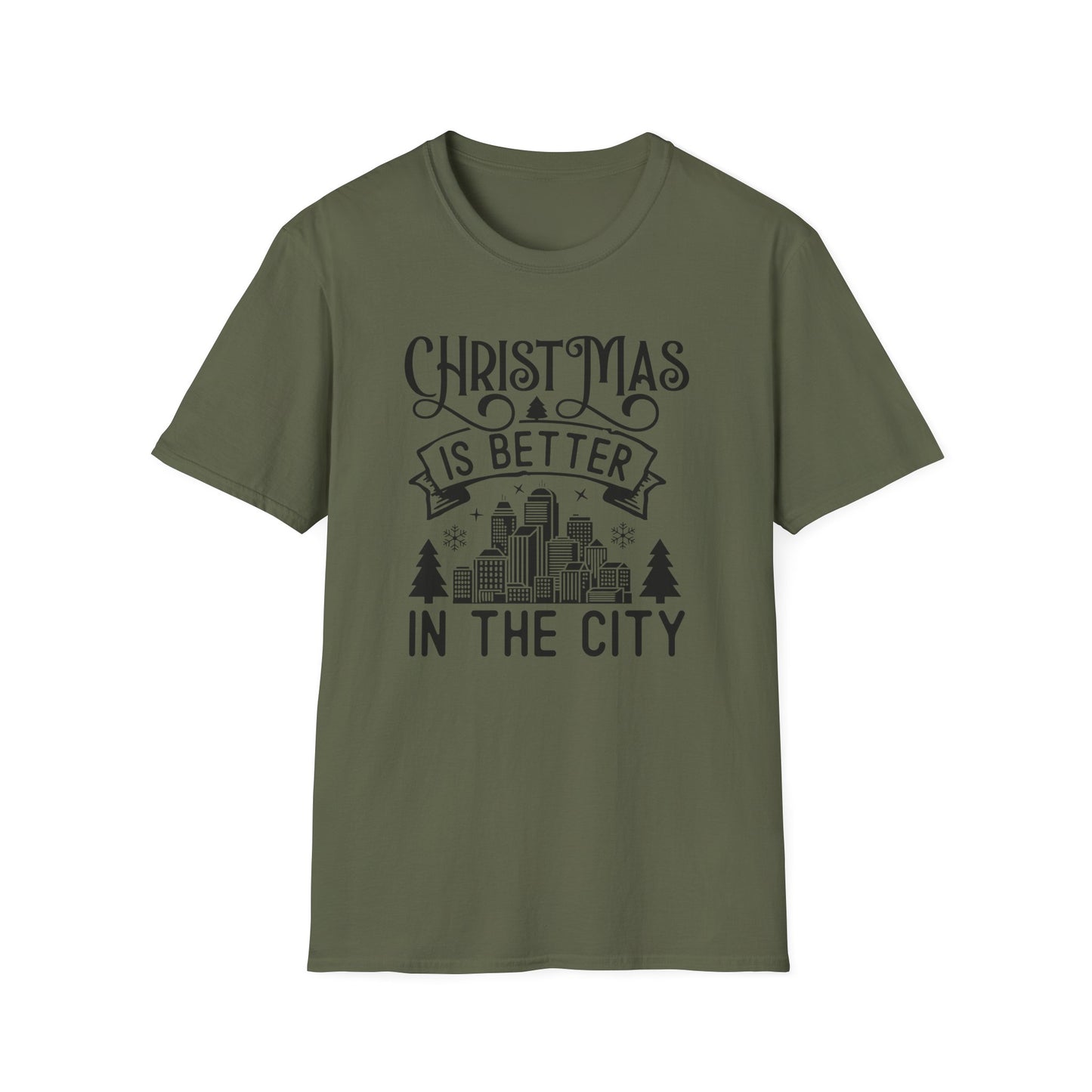 Christmas Is Better in the City T-Shirt — Holiday Cityscape Tee