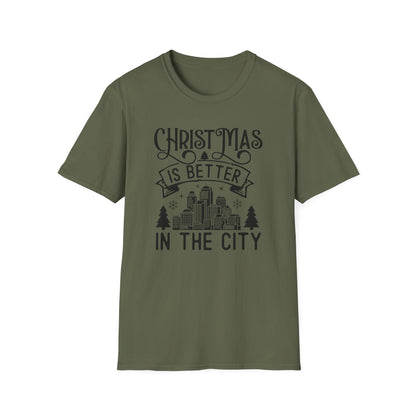 Christmas Is Better in the City T-Shirt — Holiday Cityscape Tee