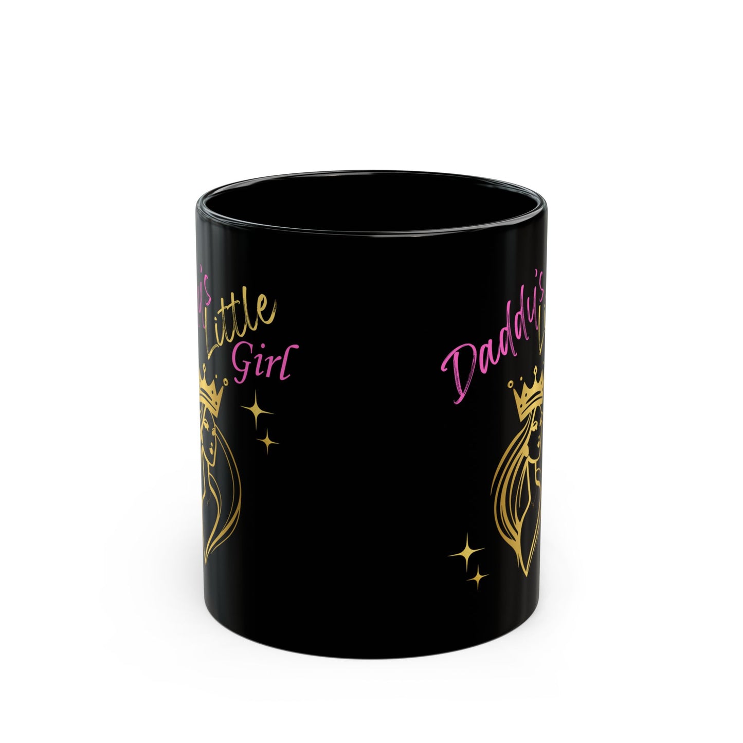 Personalized Daddy's Little Girl Black Mug - Perfect Gift for Dads and Daughters