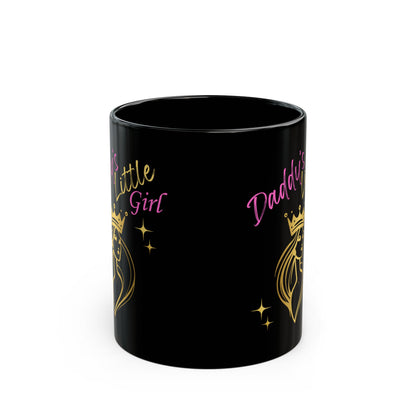 Personalized Daddy's Little Girl Black Mug - Perfect Gift for Dads and Daughters
