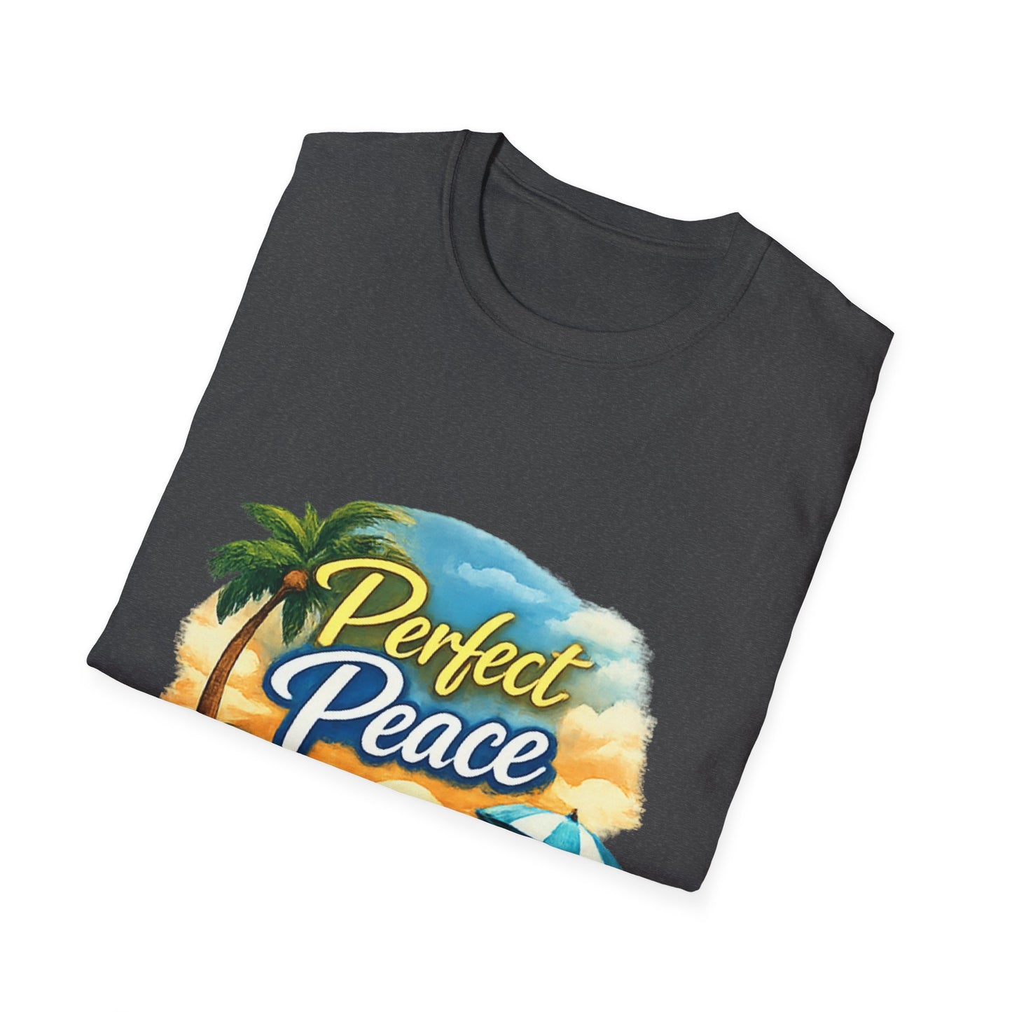 Perfect Peace Beach T-Shirt — Tropical Palm Sunset Graphic Tee