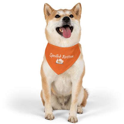 Spoiled Rotten Pet Bandana Collar - Cute Dog Accessory for Spoiled Pets