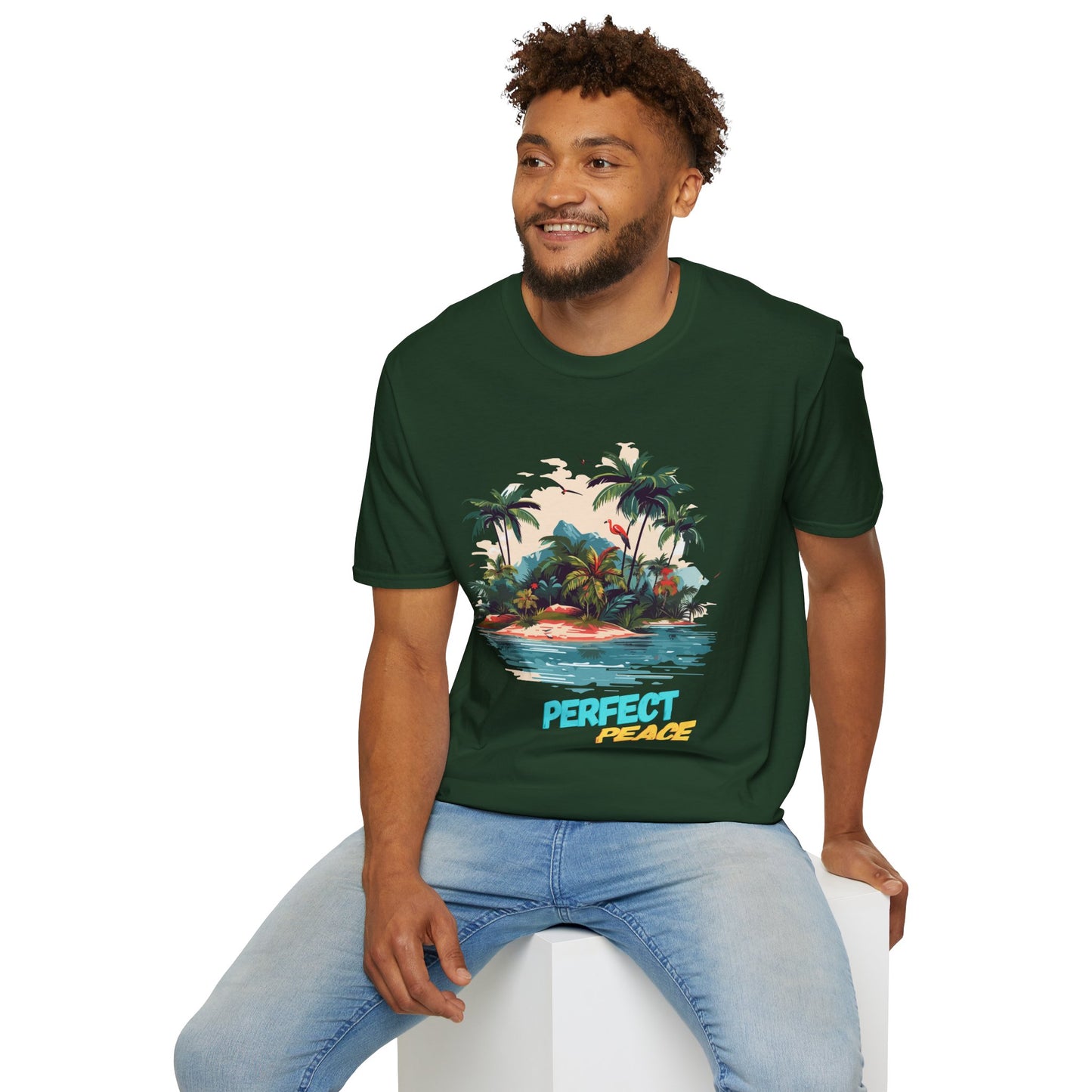 Tropical Peace T-Shirt, Casual Tee, Summer Vibes Shirt, Relaxing Island Top, Perfect for Vacations, Gifts for Beach Lovers