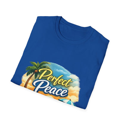 Perfect Peace Beach T-Shirt — Tropical Palm Sunset Graphic Tee