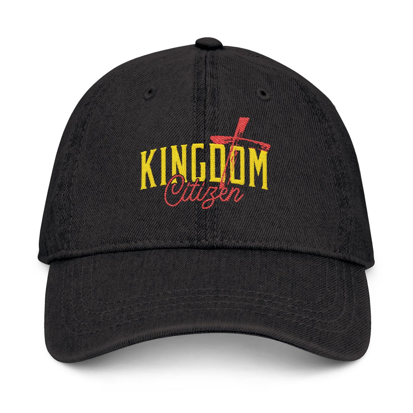 Kingdom Citizen Embroidered Denim Hat - Stylish Faith-Based Accessory