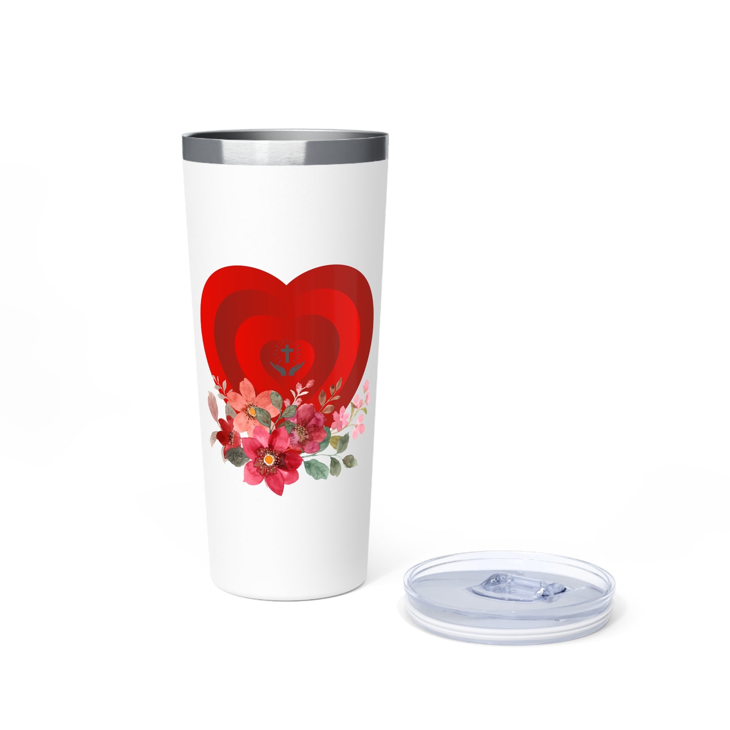 Beautiful Floral Copper Tumbler - 22oz Insulated Travel Mug