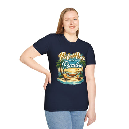Perfect Peace in Paradise T-Shirt — Tropical Beach Graphic Tee