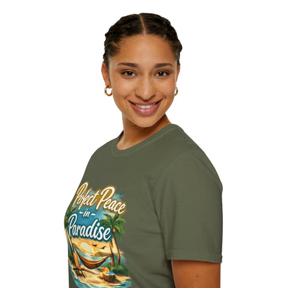 Perfect Peace in Paradise T-Shirt — Tropical Beach Graphic Tee