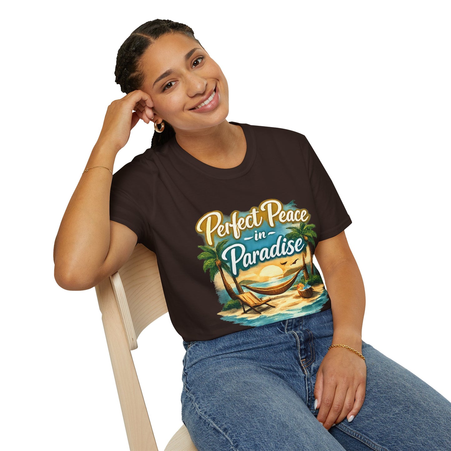 Perfect Peace in Paradise T-Shirt — Tropical Beach Graphic Tee