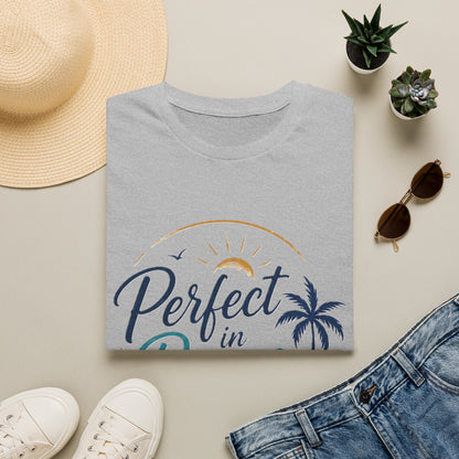 Perfect in Peace Paradise T-Shirt — Beach Palm Sunset Graphic Tee