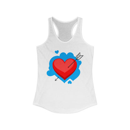 Valentine's Day Heart Racerback Tank for Women