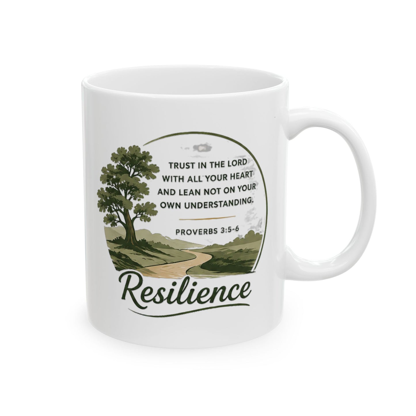 Resilience Tree Ceramic Mug — Inspirational Quote Coffee Cup (11oz & 15oz)