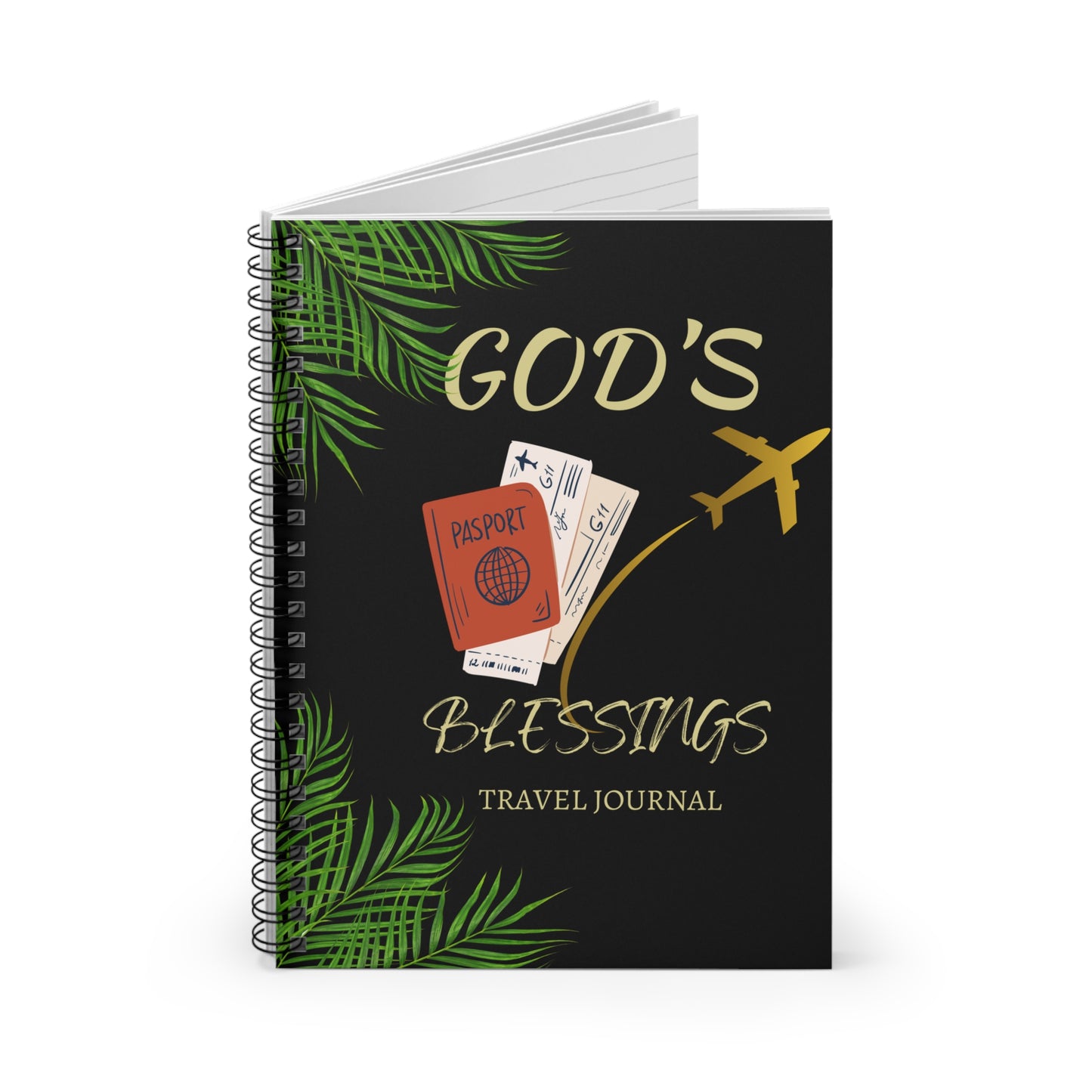 God's Blessings Travel Journal - Spiral Notebook for Adventurers