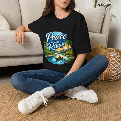Peace Like a River T‑Shirt — Scenic River Prayer Tee