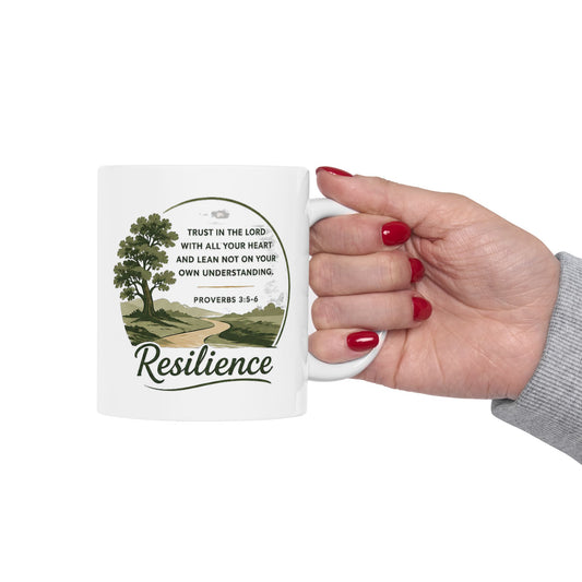 Resilience Tree Ceramic Mug — Inspirational Quote Coffee Cup (11oz & 15oz)