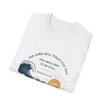 Resilience T-Shirt — "The Lord Will Fight for You" Exodus 14:14 Christian Tee