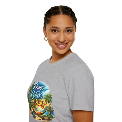 Pray, Relax & Play Beach T-Shirt