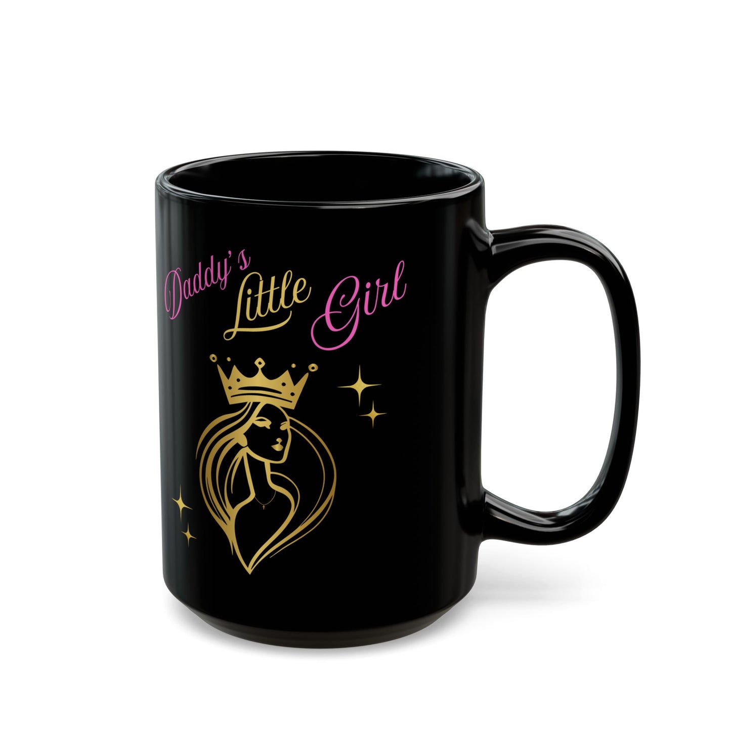 Personalized Daddy's Little Girl Black Mug - Perfect Gift for Dads and Daughters
