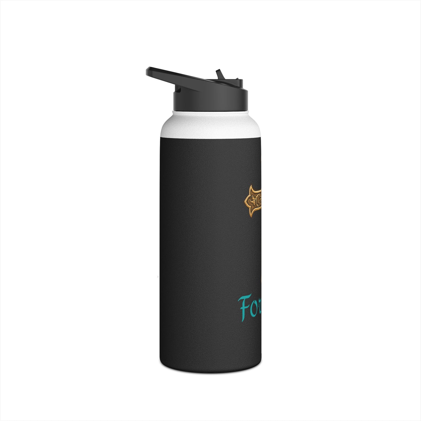 Forgiven Cross Stainless Steel Water Bottle — Inspirational Christian Drinkware