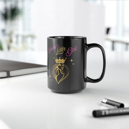 Personalized Daddy's Little Girl Black Mug - Perfect Gift for Dads and Daughters