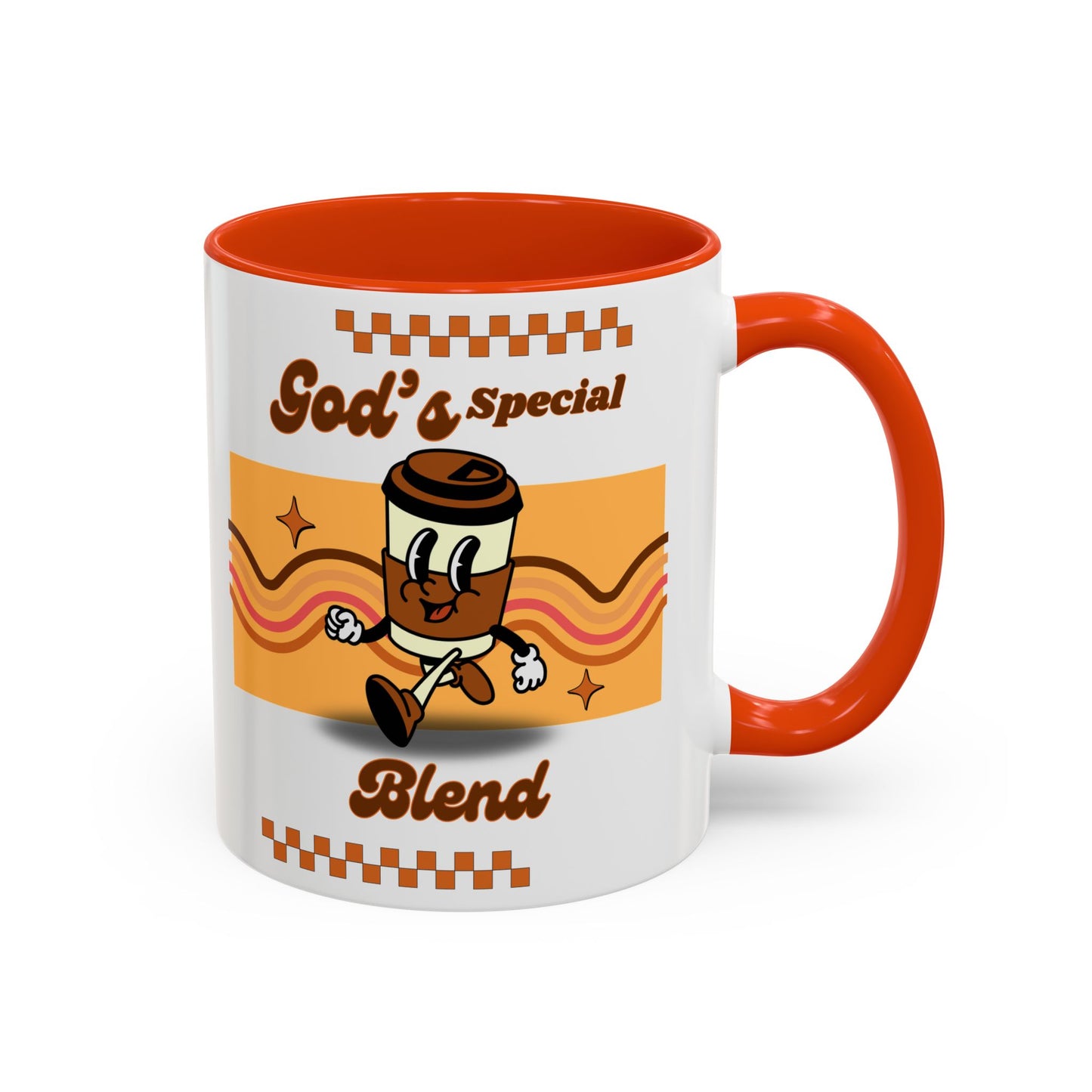 Colorful Coffee Mug with God's Special Blend Design, Unique Gift for Coffee Lovers, Fun Kitchenware, Retro Style Mug, Creative Collectible