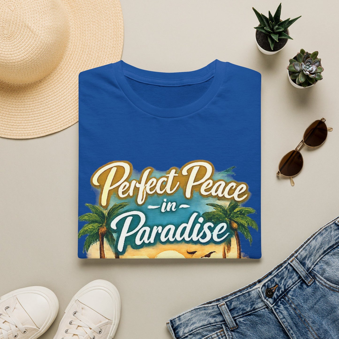 Perfect Peace in Paradise T-Shirt — Tropical Beach Graphic Tee