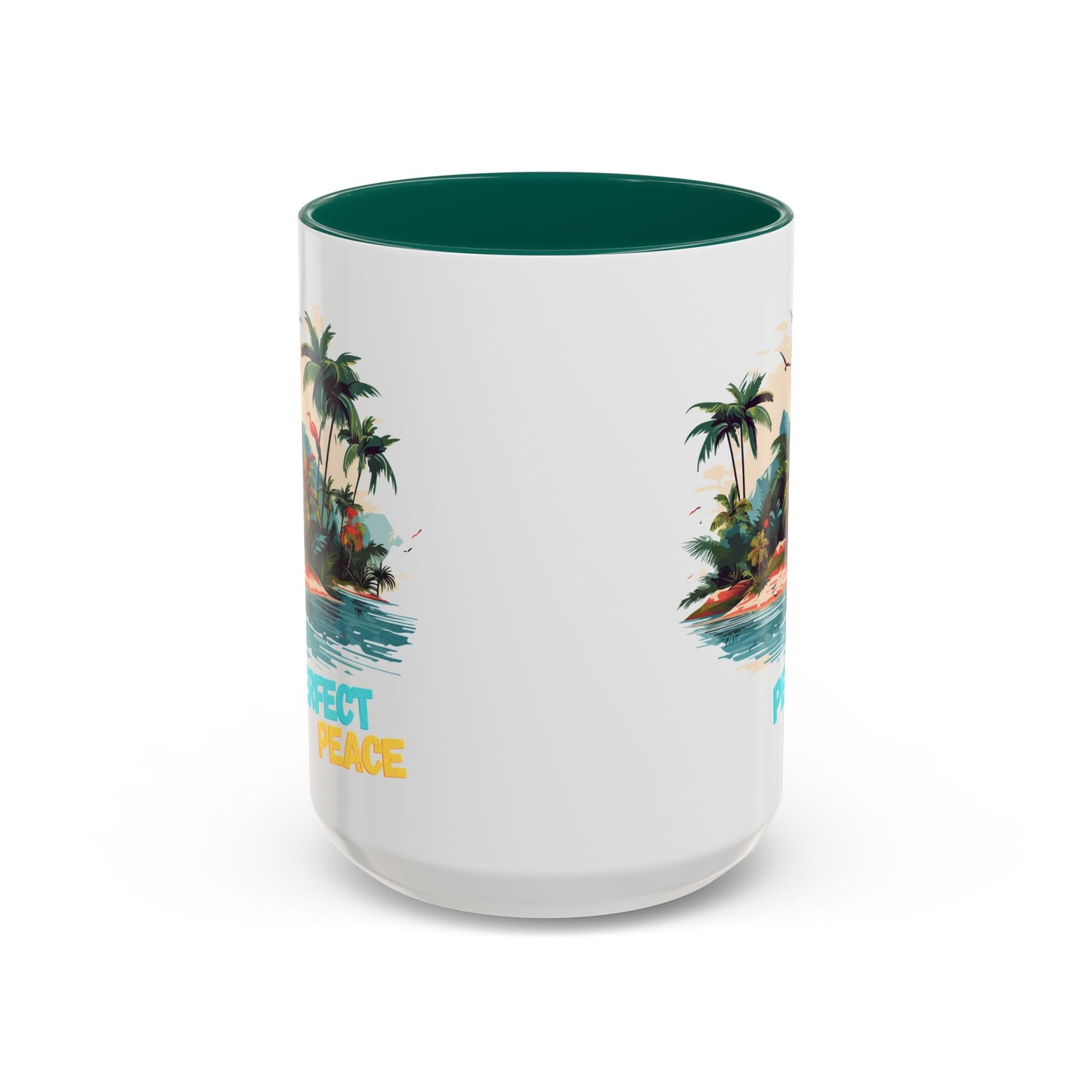 Colorful Tropical Peace Mug, Perfect for Relaxation, Gift for Beach Lovers, Summer Vibes Coffee Cup, 11oz 15oz