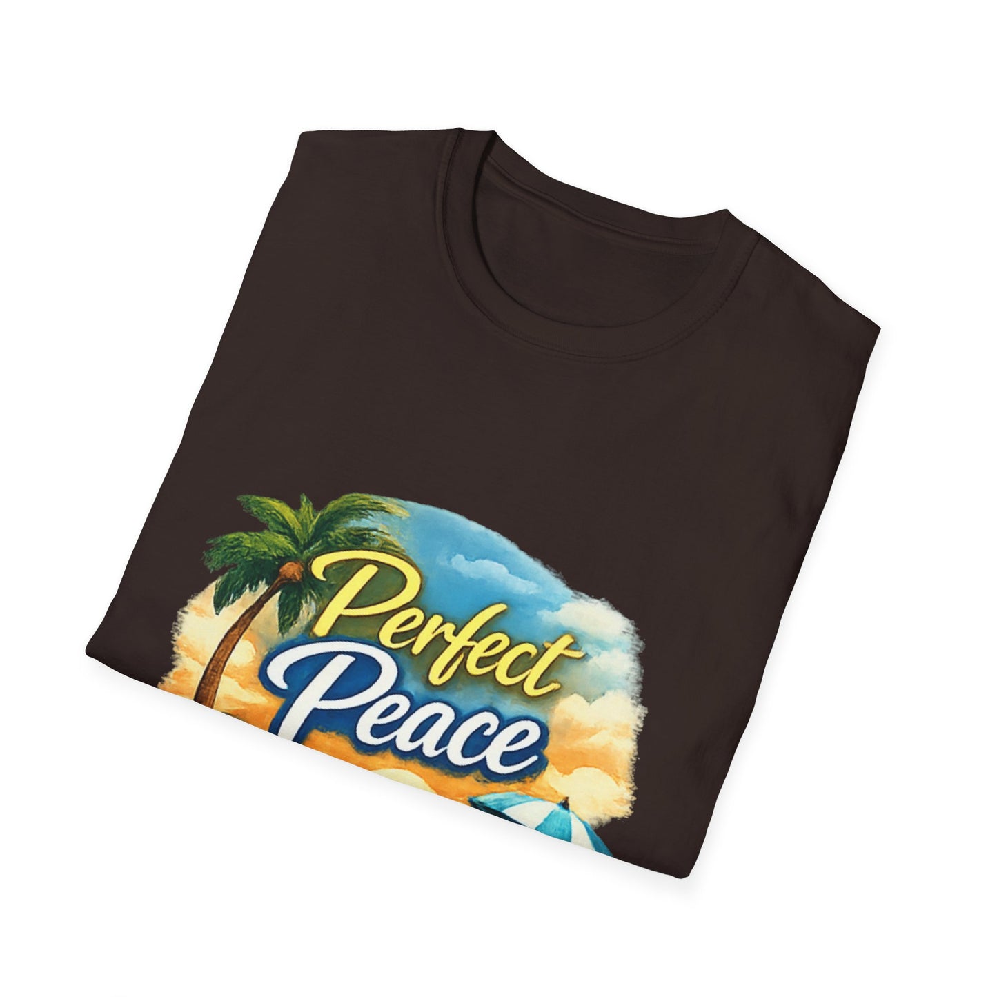Perfect Peace Beach T-Shirt — Tropical Palm Sunset Graphic Tee