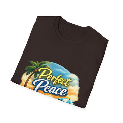Perfect Peace Beach T-Shirt — Tropical Palm Sunset Graphic Tee