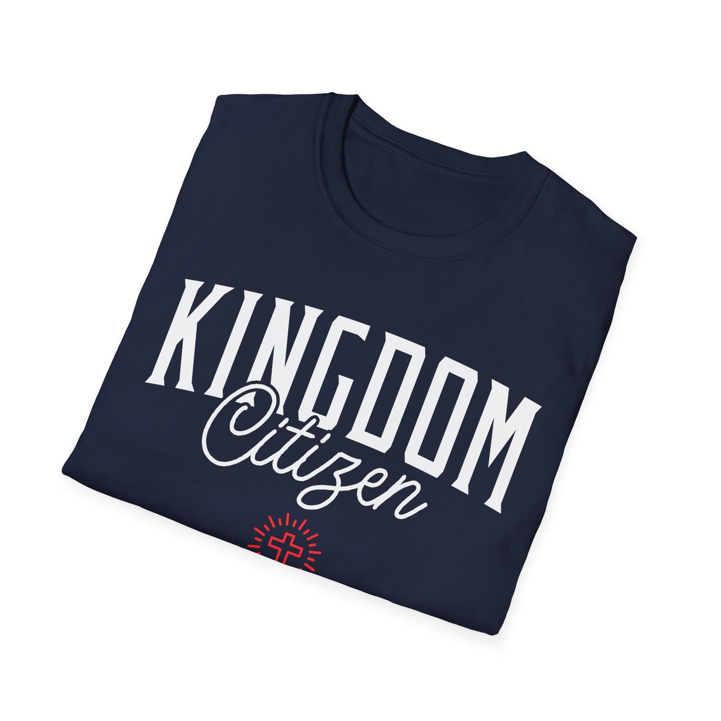 Kingdom Citizen Unisex Softstyle T-Shirt - Faith-Inspired Mountain Design