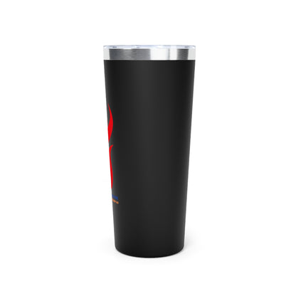 "He will Baptize you" Copper Insulated Tumbler with Fiery Design - 22oz Travel Cup