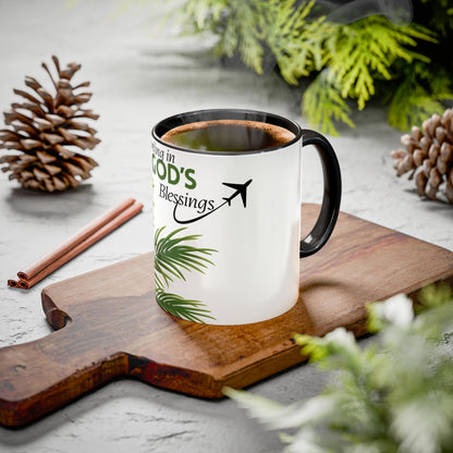 Travel-Themed Inspirational Mug - "Traveling in GOD's Blessings"