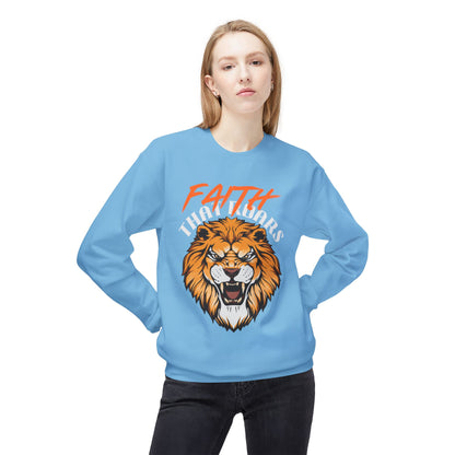 Lion Graphic Sweatshirt — "Faith That Roars" Bold Christian Crewneck