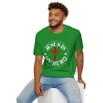 'Jesus is My Hero' Faith-Inspired Unisex Softstyle T-Shirt