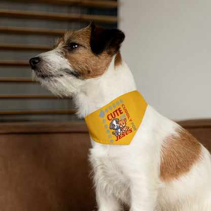 Cute and Cuddly for Jesus Pet Bandana Collar for Dogs - Stylish Accessory for Pet Lovers