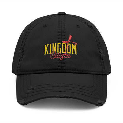 Kingdom Distressed Dad Hat - Casual Embroidered Cap for Everyday Style