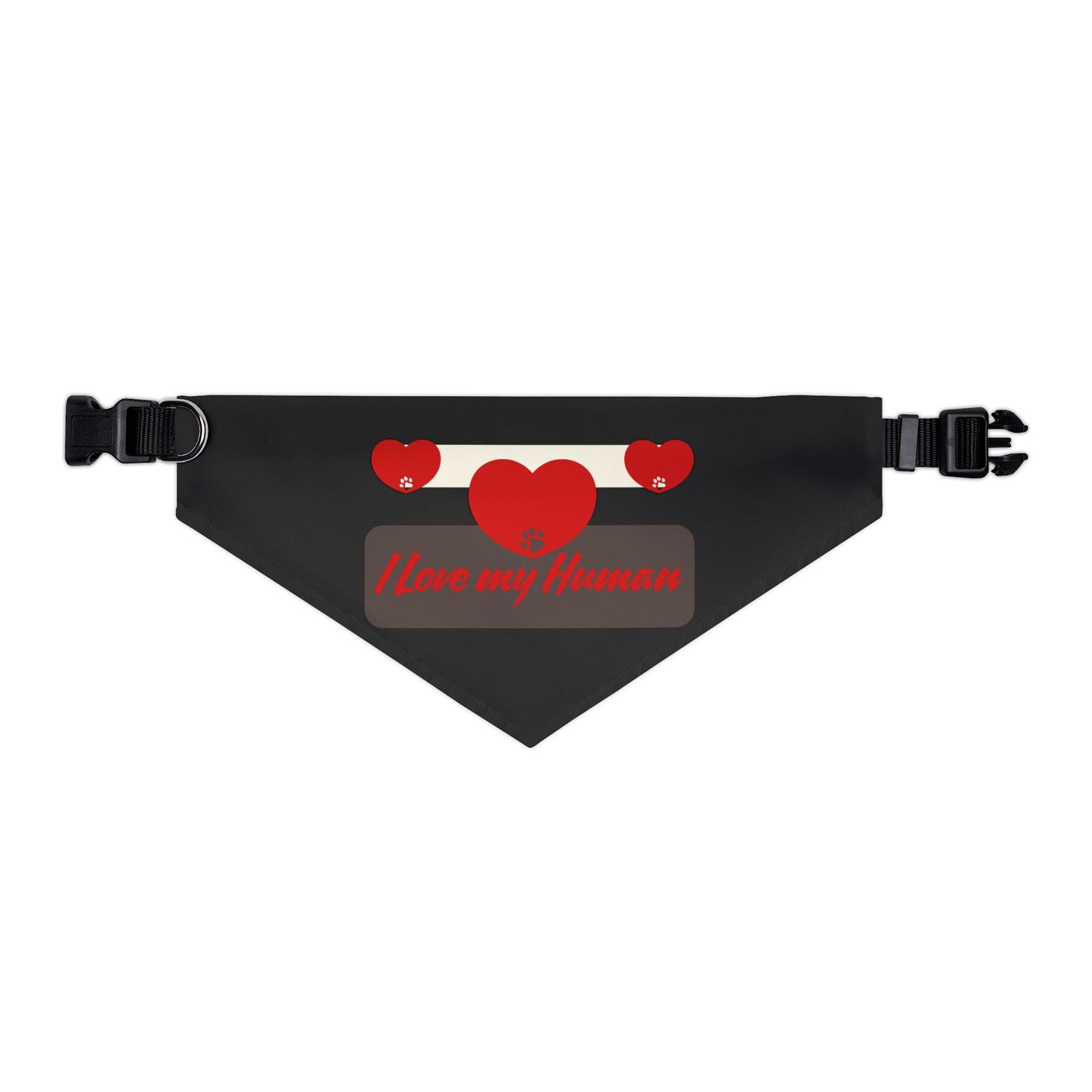 I Love my Human Pet Bandana Collar for Stylish Pets