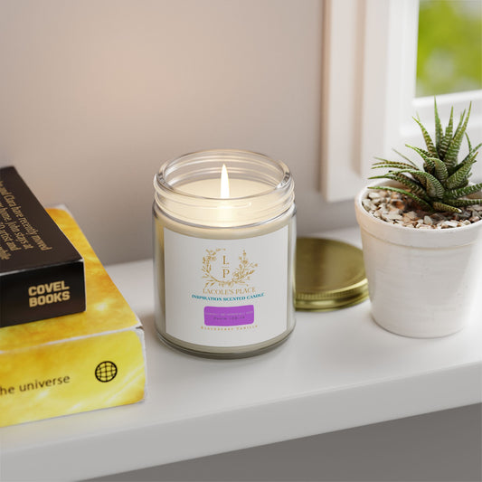Inspiration Scented Candle (Blackberry Vanilla)- Coconut Apricot Wax (9oz) - Relaxing Home Ambiance