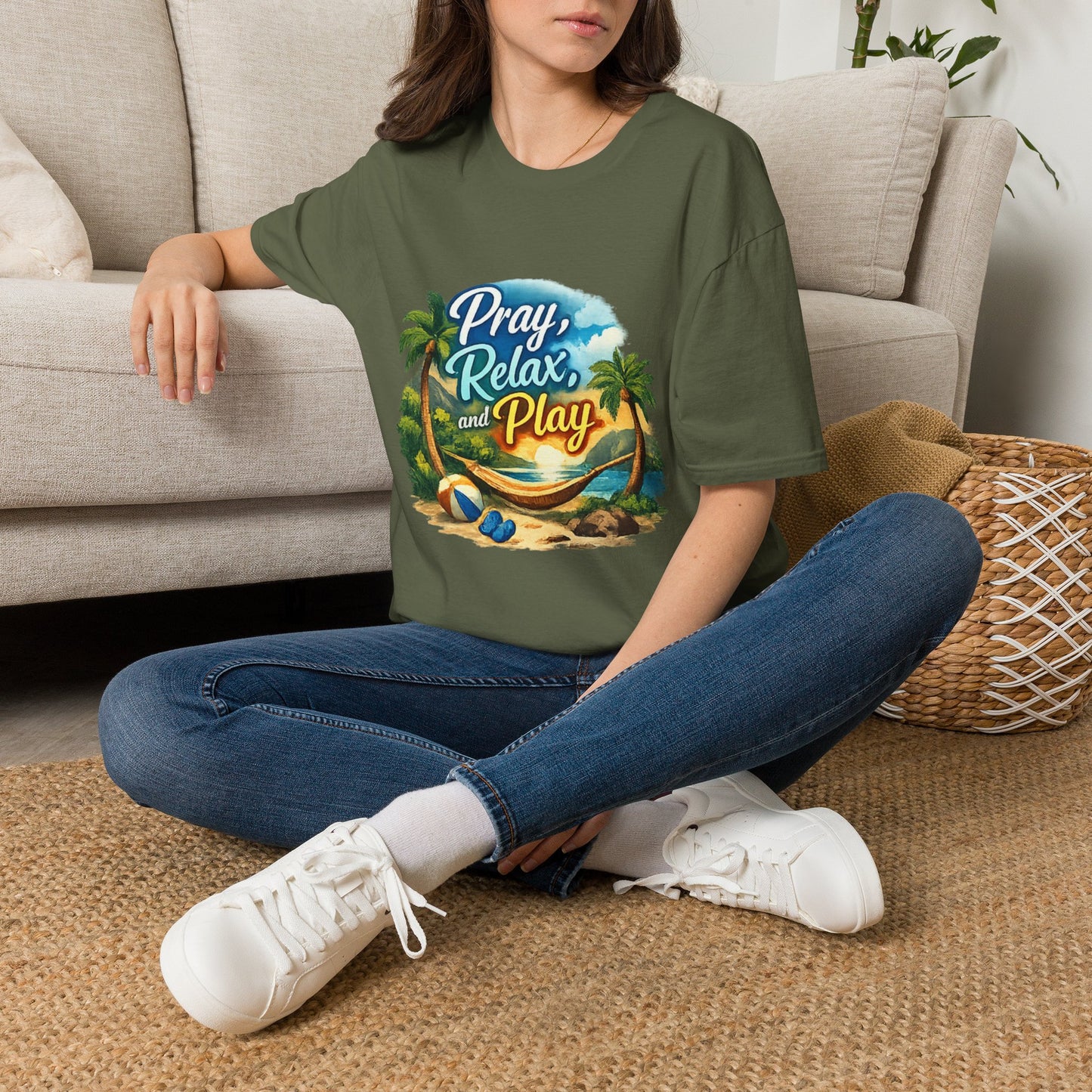 Pray, Relax & Play Beach T-Shirt