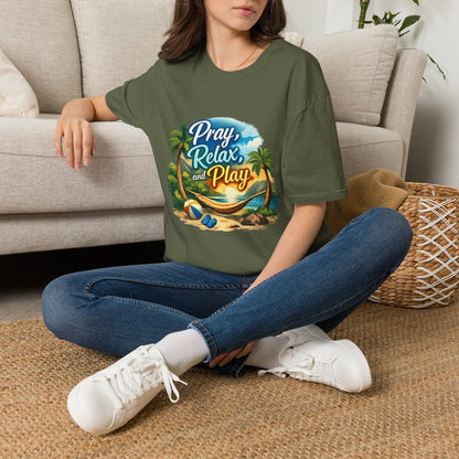Pray, Relax & Play Beach T-Shirt