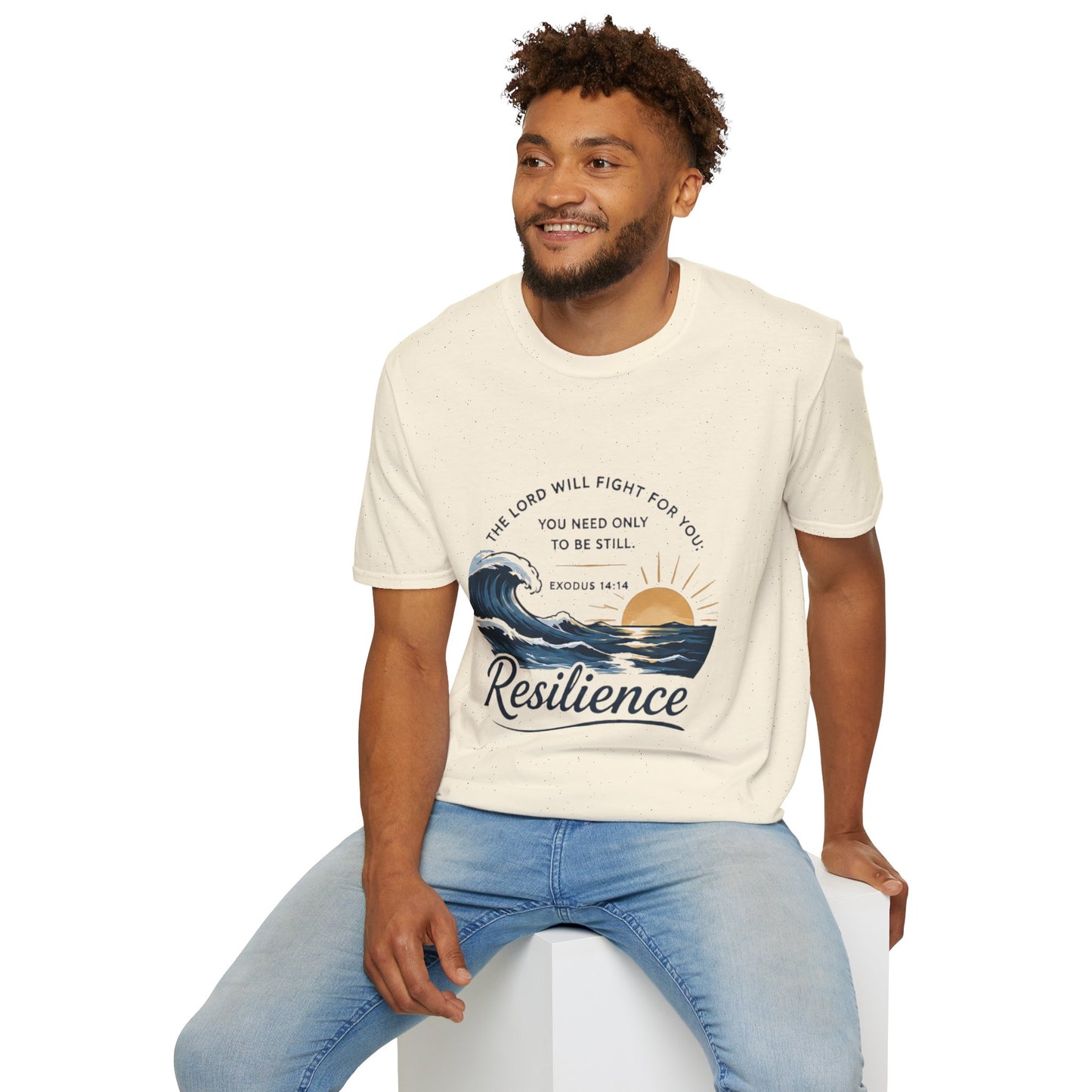 Resilience T-Shirt — "The Lord Will Fight for You" Exodus 14:14 Christian Tee