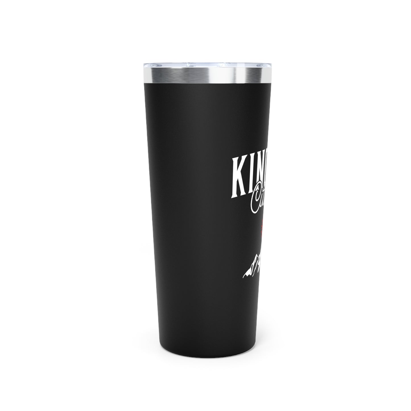 Kingdom Citizen 22oz Copper Vacuum Tumbler – Insulated Travel Cup with Mountain & Cross Design