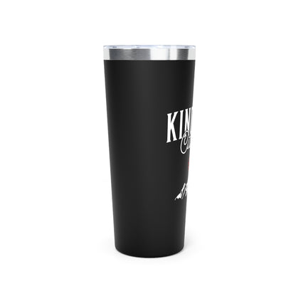 Kingdom Citizen 22oz Copper Vacuum Tumbler – Insulated Travel Cup with Mountain & Cross Design