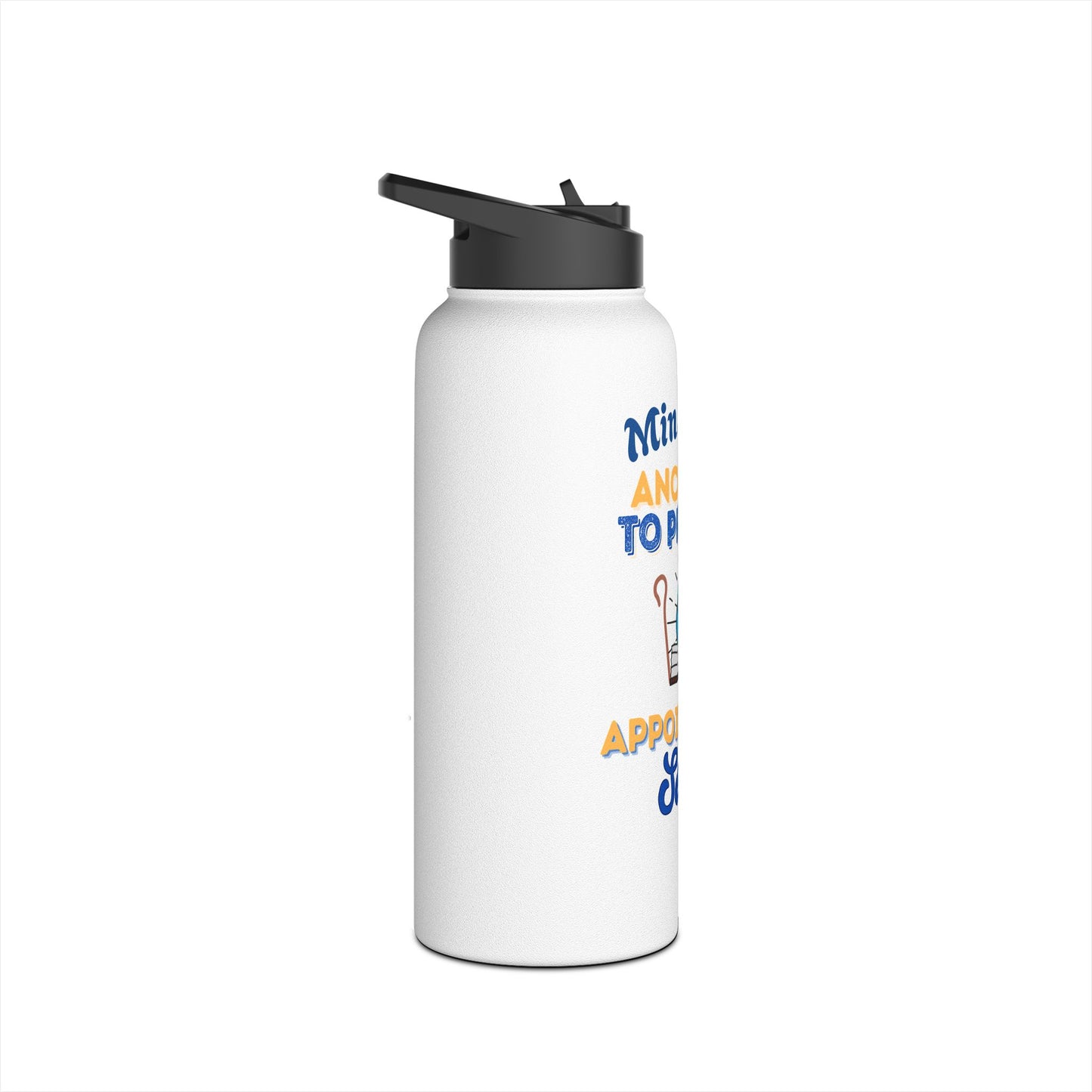Minister Curry Water Bottle - "Anointed to Preach, Appointed to Serve" Stainless Steel Bottle