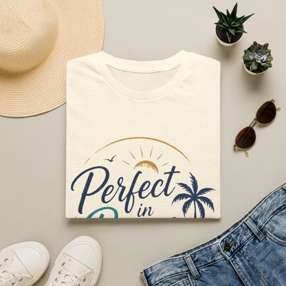 Perfect in Peace Paradise T-Shirt — Beach Palm Sunset Graphic Tee