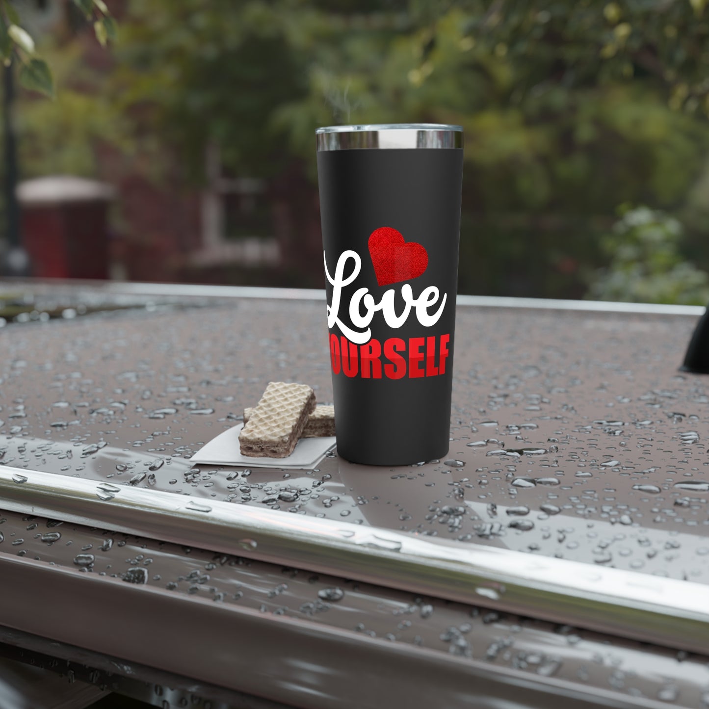 Love Yourself Copper Vacuum Insulated Tumbler, 22oz | Motivational Travel Mug, Self-Care Gift, Inspirational Gift, Valentine's Day